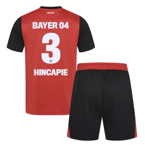 Dětský fotbalový dres Bayer Leverkusen Piero Hincapie #3 2024-25 Domácí Krátký Rukáv (+ trenýrky)